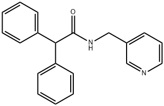 2,2-diphenyl-N-(pyridin-3-ylmethyl)acetamide Struktur