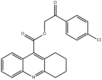 [2-(4-chlorophenyl)-2-oxoethyl] 1,2,3,4-tetrahydroacridine-9-carboxylate Struktur