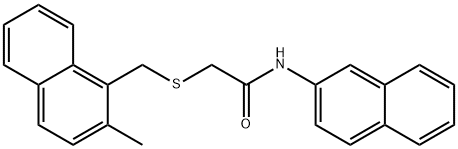 2-[(2-methylnaphthalen-1-yl)methylsulfanyl]-N-naphthalen-2-ylacetamide Struktur