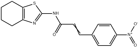 (E)-3-(4-nitrophenyl)-N-(4,5,6,7-tetrahydro-1,3-benzothiazol-2-yl)prop-2-enamide Struktur