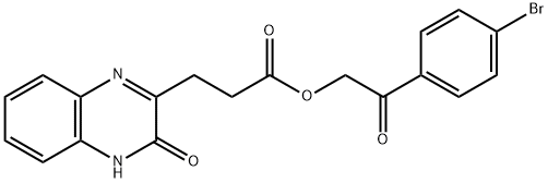 [2-(4-bromophenyl)-2-oxoethyl] 3-(3-oxo-4H-quinoxalin-2-yl)propanoate Struktur