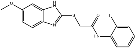 N-(2-fluorophenyl)-2-[(6-methoxy-1H-benzimidazol-2-yl)sulfanyl]acetamide Struktur