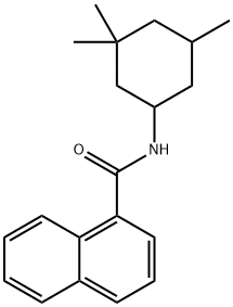 N-(3,3,5-trimethylcyclohexyl)naphthalene-1-carboxamide Struktur