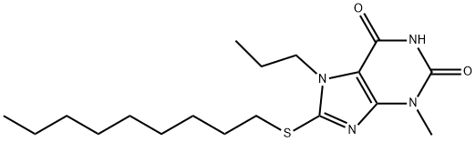 3-methyl-8-nonylsulfanyl-7-propylpurine-2,6-dione Struktur