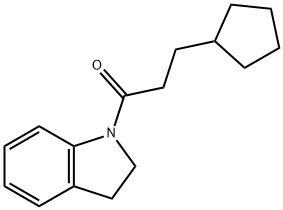 3-cyclopentyl-1-(2,3-dihydroindol-1-yl)propan-1-one Struktur