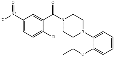 (2-chloro-5-nitrophenyl)-[4-(2-ethoxyphenyl)piperazin-1-yl]methanone Struktur