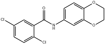 2,5-dichloro-N-(2,3-dihydro-1,4-benzodioxin-6-yl)benzamide Struktur