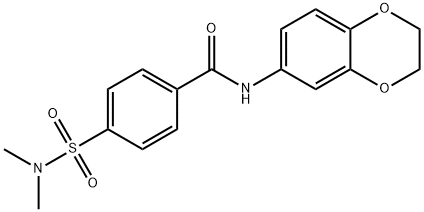 N-(2,3-dihydro-1,4-benzodioxin-6-yl)-4-(dimethylsulfamoyl)benzamide Struktur