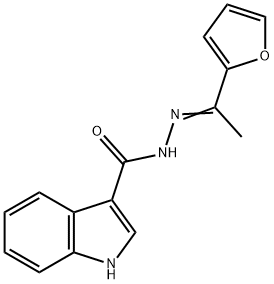 N-[(E)-1-(furan-2-yl)ethylideneamino]-1H-indole-3-carboxamide Struktur