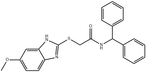 N-benzhydryl-2-[(6-methoxy-1H-benzimidazol-2-yl)sulfanyl]acetamide Struktur