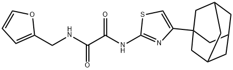 N'-[4-(1-adamantyl)-1,3-thiazol-2-yl]-N-(furan-2-ylmethyl)oxamide Struktur