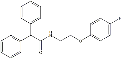 N-[2-(4-fluorophenoxy)ethyl]-2,2-diphenylacetamide Struktur