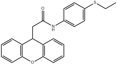 N-(4-ethylsulfanylphenyl)-2-(9H-xanthen-9-yl)acetamide Struktur