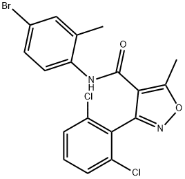 N-(4-bromo-2-methylphenyl)-3-(2,6-dichlorophenyl)-5-methyl-1,2-oxazole-4-carboxamide Struktur