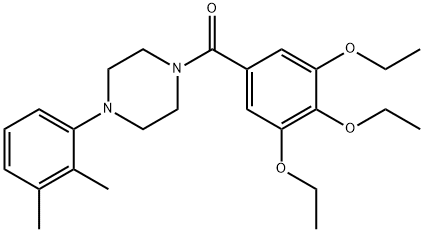 [4-(2,3-dimethylphenyl)piperazin-1-yl]-(3,4,5-triethoxyphenyl)methanone Struktur