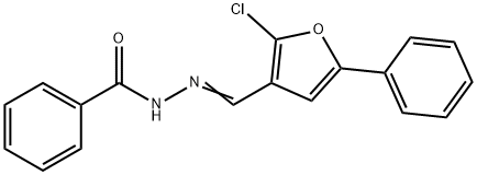 N-[(E)-(2-chloro-5-phenylfuran-3-yl)methylideneamino]benzamide Struktur