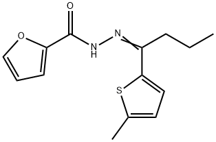 N-[(E)-1-(5-methylthiophen-2-yl)butylideneamino]furan-2-carboxamide Struktur