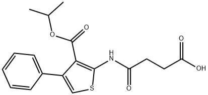 4-oxo-4-[(4-phenyl-3-propan-2-yloxycarbonylthiophen-2-yl)amino]butanoic acid Struktur