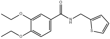 3,4-diethoxy-N-(thiophen-2-ylmethyl)benzamide Struktur