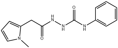 1-[[2-(1-methylpyrrol-2-yl)acetyl]amino]-3-phenylurea Struktur