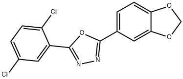 2-(1,3-benzodioxol-5-yl)-5-(2,5-dichlorophenyl)-1,3,4-oxadiazole Struktur