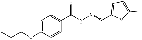 N-[(E)-(5-methylfuran-2-yl)methylideneamino]-4-propoxybenzamide Struktur