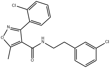 3-(2-chlorophenyl)-N-[2-(3-chlorophenyl)ethyl]-5-methyl-1,2-oxazole-4-carboxamide Struktur