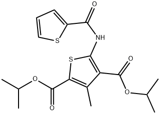 dipropan-2-yl 3-methyl-5-(thiophene-2-carbonylamino)thiophene-2,4-dicarboxylate Struktur