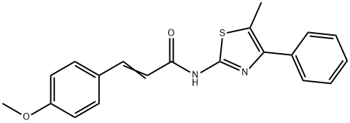 (E)-3-(4-methoxyphenyl)-N-(5-methyl-4-phenyl-1,3-thiazol-2-yl)prop-2-enamide Struktur