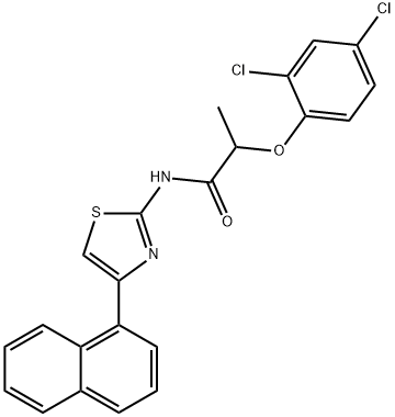 2-(2,4-dichlorophenoxy)-N-(4-naphthalen-1-yl-1,3-thiazol-2-yl)propanamide Struktur