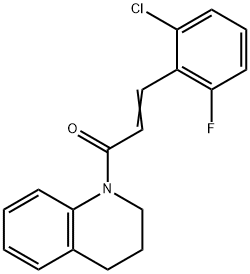 (E)-3-(2-chloro-6-fluorophenyl)-1-(3,4-dihydro-2H-quinolin-1-yl)prop-2-en-1-one Struktur