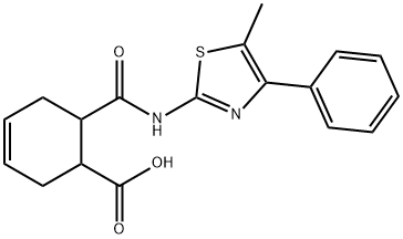 6-[(5-methyl-4-phenyl-1,3-thiazol-2-yl)carbamoyl]cyclohex-3-ene-1-carboxylic acid Struktur