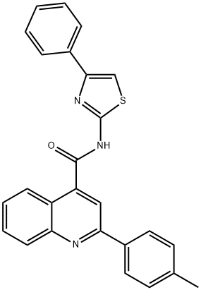 2-(4-methylphenyl)-N-(4-phenyl-1,3-thiazol-2-yl)quinoline-4-carboxamide Struktur