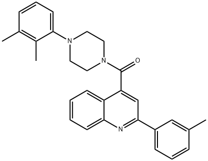 [4-(2,3-dimethylphenyl)piperazin-1-yl]-[2-(3-methylphenyl)quinolin-4-yl]methanone Struktur