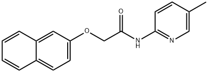 N-(5-methylpyridin-2-yl)-2-naphthalen-2-yloxyacetamide Struktur