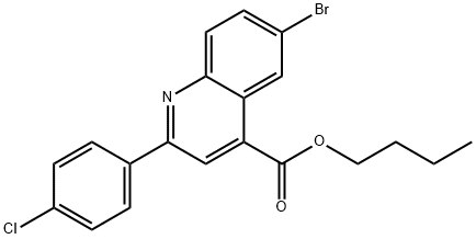 butyl 6-bromo-2-(4-chlorophenyl)quinoline-4-carboxylate Struktur