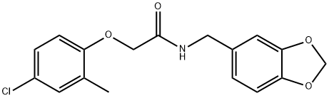 N-(1,3-benzodioxol-5-ylmethyl)-2-(4-chloro-2-methylphenoxy)acetamide Struktur