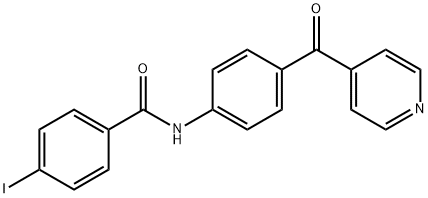 4-iodo-N-[4-(pyridine-4-carbonyl)phenyl]benzamide Struktur