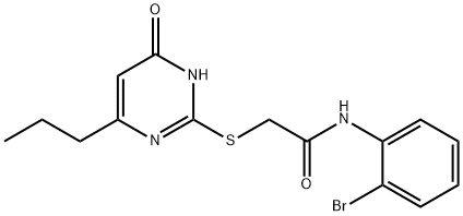 N-(2-bromophenyl)-2-[(4-oxo-6-propyl-1H-pyrimidin-2-yl)sulfanyl]acetamide Struktur