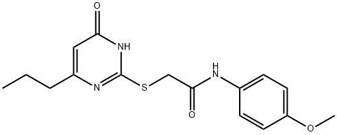 N-(4-methoxyphenyl)-2-[(4-oxo-6-propyl-1H-pyrimidin-2-yl)sulfanyl]acetamide Struktur