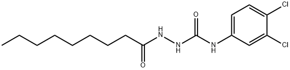 1-(3,4-dichlorophenyl)-3-(nonanoylamino)urea Struktur