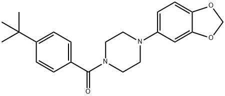 [4-(1,3-benzodioxol-5-yl)piperazin-1-yl]-(4-tert-butylphenyl)methanone Struktur