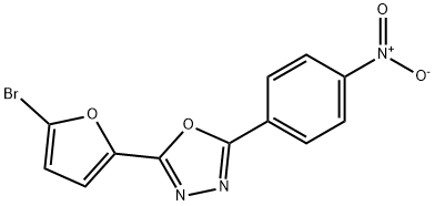 2-(5-bromofuran-2-yl)-5-(4-nitrophenyl)-1,3,4-oxadiazole Struktur