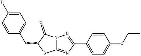 (5Z)-2-(4-ethoxyphenyl)-5-[(4-fluorophenyl)methylidene]-[1,3]thiazolo[3,2-b][1,2,4]triazol-6-one Struktur