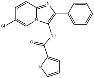 N-(6-chloro-2-phenylimidazo[1,2-a]pyridin-3-yl)furan-2-carboxamide Struktur