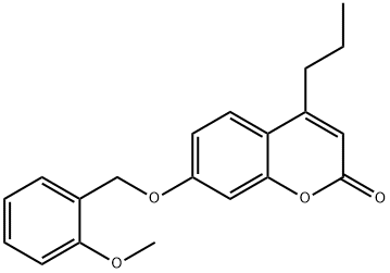 7-[(2-methoxyphenyl)methoxy]-4-propylchromen-2-one Struktur