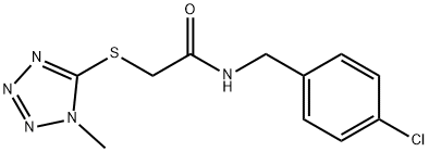 N-[(4-chlorophenyl)methyl]-2-(1-methyltetrazol-5-yl)sulfanylacetamide Struktur