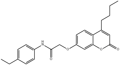 2-(4-butyl-2-oxochromen-7-yl)oxy-N-(4-ethylphenyl)acetamide Struktur