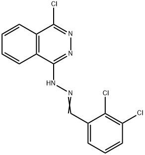 4-chloro-N-[(E)-(2,3-dichlorophenyl)methylideneamino]phthalazin-1-amine Struktur