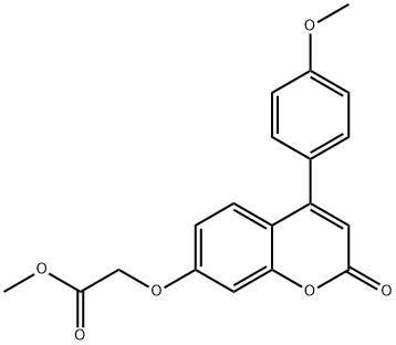 methyl 2-[4-(4-methoxyphenyl)-2-oxochromen-7-yl]oxyacetate Struktur